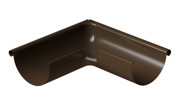 Угол внешний 90° D125 Döcke STAL PREMIUM Каштан, (RAL 8017) купить в Барнауле