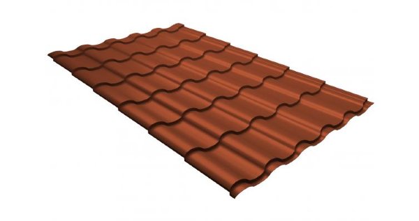 Металлочерепица кредо GL 0,5 GreenСoat Pural RR 750 кирпично-красный (RAL 8004 терракота) купить в Барнауле
