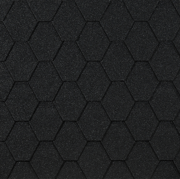 Гибкая черепица EURASIA Docke, Коллекция ШЕСТИГРАННИК Чёрный купить в Барнауле
