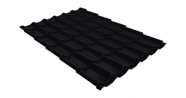 Металлочерепица классик GL 0,5 Velur20 RAL 9005 черный купить в Барнауле