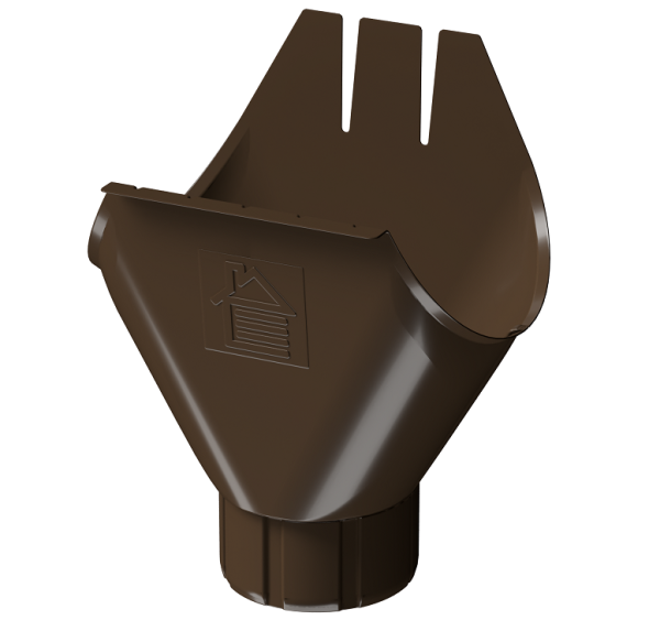 Воронка желоба D125 Döcke STAL PREMIUM Каштан, (RAL 8017) купить в Барнауле