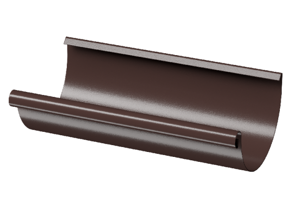 Желоб полукруглый D125 3 м Döcke STAL PREMIUM Шоколад, (RAL 8019) купить в Барнауле