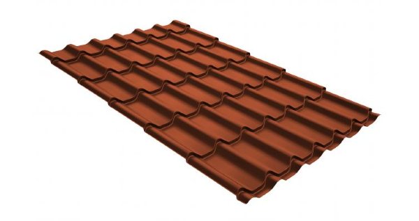 Металлочерепица классик GL 0,5 GreenCoat Pural RR 750 кирпично-красный (RAL 8004 терракота) купить в Барнауле