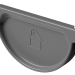 Заглушка желоба D125 Döcke STAL PREMIUM Графит, (RAL 7024) купить в Барнауле