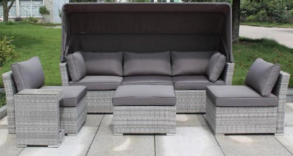 Диван-Трансформер AFINA плетеный из иск. ротанга AFM-320G Grey купить в Барнауле