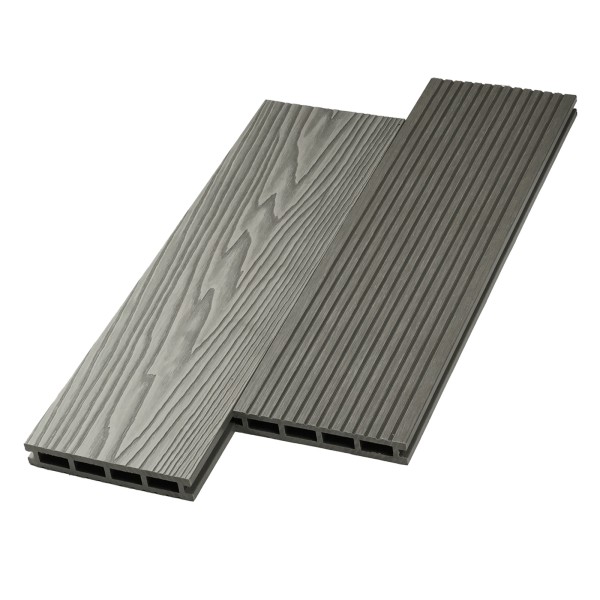 Террасная доска ДПК NanoWood двусторонняя New 3D тиснение + вельвет Серый купить в Барнауле