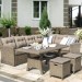Комплект мебели AFINA плетеной из иск. ротанга AFM-307B Beige купить в Барнауле