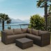 Комплект мебели AFINA плетеной из иск. ротанга YR825A Brown/Beige купить в Барнауле