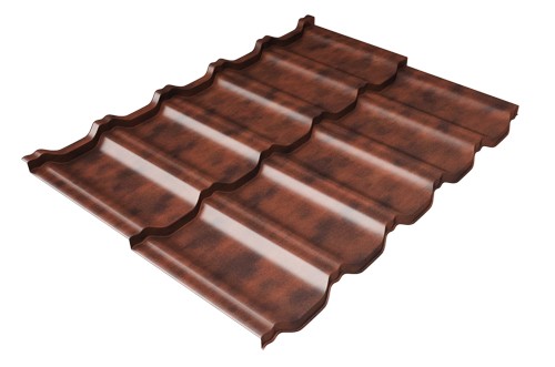 Металлочерепица модульная Квинта Uno Grand Line c 3D резом 0,45 Safari Twincolor Brown купить в Барнауле