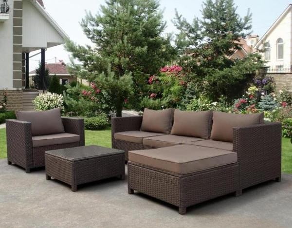Комплект мебели AFINA плетеной из иск. ротанга YR821A Brown/Beige купить в Барнауле