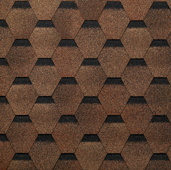 Гибкая черепица EURASIA Docke, Коллекция ШЕСТИГРАННИК Светло-коричневый купить в Барнауле