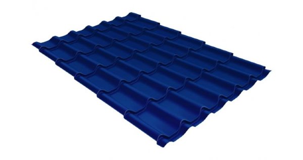 Металлочерепица классик 0,5 Satin RAL 5005 сигнальный синий купить в Барнауле