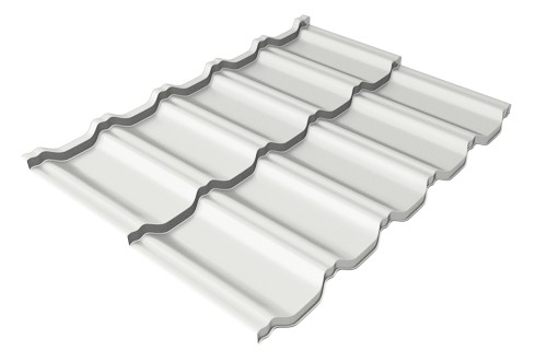Металлочерепица модульная Квинта Uno Grand Line c 3D резом 0,5 Satin RAL 9003 сигнальный белый купить в Барнауле