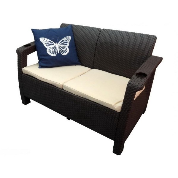 Двухместный диван Yalta Sofa Seаt венге купить в Барнауле