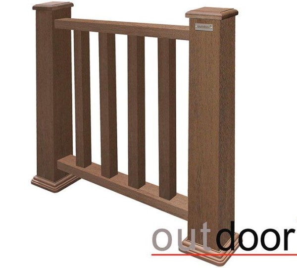Ограждение из ДПК Outdoor Классик 3D STORM коричневый микс купить в Барнауле