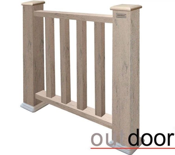 Ограждение из ДПК Outdoor Классик 3D STORM серый микс купить в Барнауле