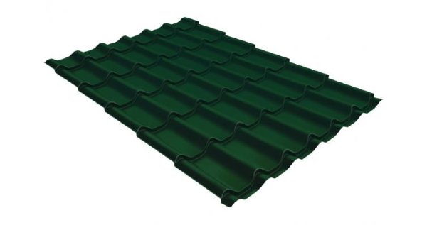 Металлочерепица классик 0,5 Satin RAL 6005 зеленый мох купить в Барнауле