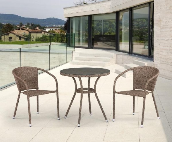 Комплект плетеной мебели AFINA из иск. ротанга T282ANT/Y137C-W56 Light Brown 2Pcs купить в Барнауле
