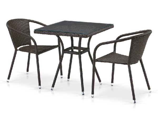Комплект плетеной мебели AFINA из иск. ротанга T282BNT/Y137C-W53 Brown 2Pcs купить в Барнауле
