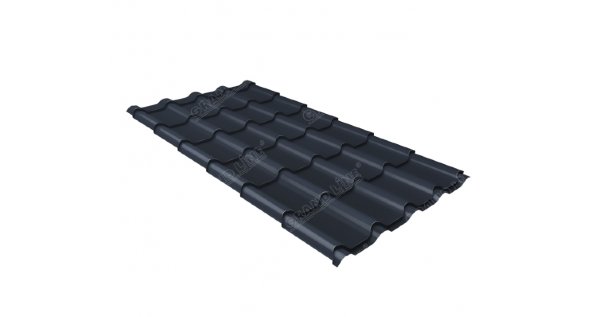 Металлочерепица камея 0,5 Satin RAL 7024 мокрый асфальт купить в Барнауле