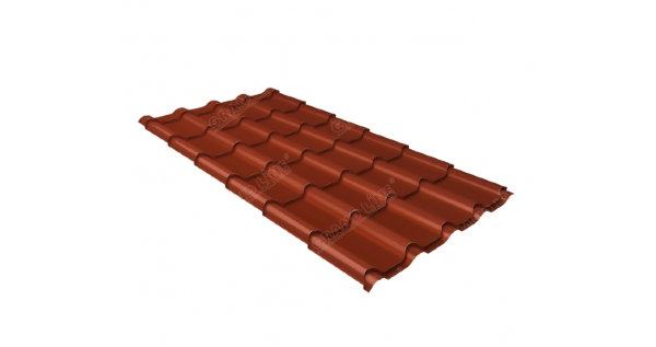 Металлочерепица камея 0,5 Satin RAL 8004 терракота купить в Барнауле