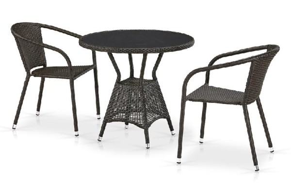 Комплект плетеной мебели AFINA из иск. ротанга T707ANS/Y137C-W53 Brown 2Pcs купить в Барнауле