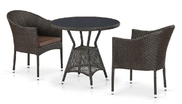 Комплект плетеной мебели AFINA из иск. ротанга T707ANS/Y350-W53 Brown 2Pcs купить в Барнауле