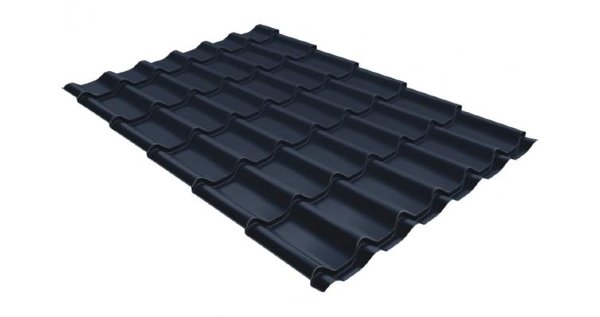Металлочерепица классик 0,5 Satin RAL 7024 мокрый асфальт купить в Барнауле