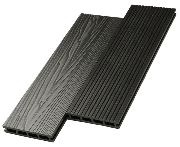 Террасная доска ДПК NanoWood двусторонняя New 3D тиснение + вельвет Графит купить в Барнауле