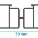 Лага алюминиевая KRONEX 50x25x3000 мм несущая купить в Барнауле