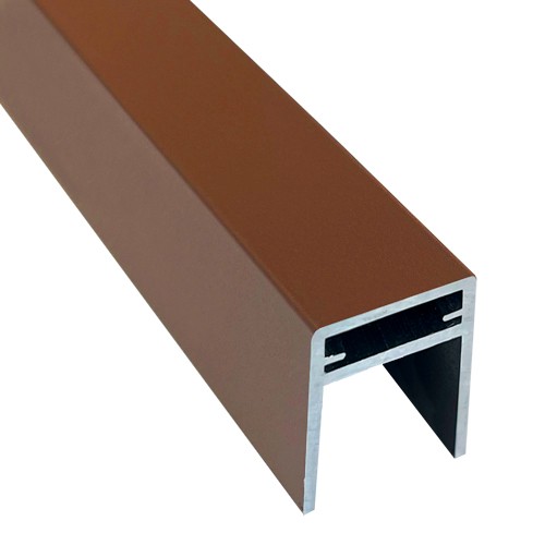 П-профиль Алюминиевый EasyDecking 35x25 Коричневый купить в Барнауле
