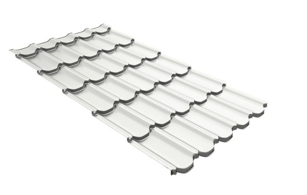 Металлочерепица квинта плюс с 3D резом 0,5 Satin RAL 9003 сигнальный белый купить в Барнауле