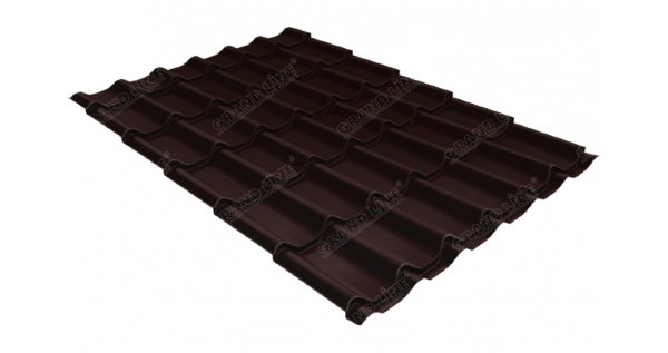 Металлочерепица классик GL 0,5 Quarzit RAL 8017 шоколад Metallic купить в Барнауле