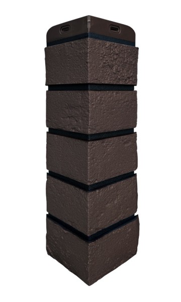 Угол Grand Line состаренный кирпич премиум Шоколадный (шов RAL 9005) купить в Барнауле